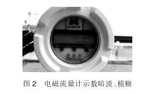 電磁流量計示數(shù)暗淡、模糊圖例